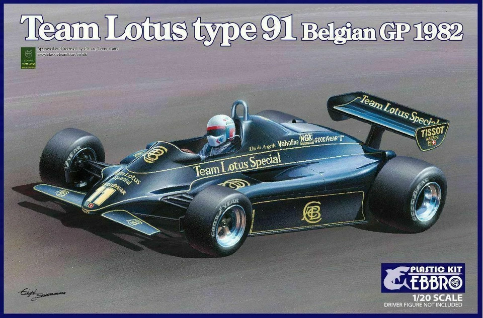 Ebbro 20019 Lotus Type 91 Belgian Gp 1982 Kit Montaggio 1/20 - Immagine 1 di 2