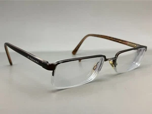 Burberry Italy B1006 1012 52-18-140 Brown Metal Half Rim Eyeglasses Frame - Picture 1 of 14