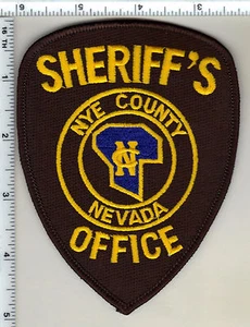 Parche de hombro de la Oficina del Sheriff del Condado de Nye (Nevada) nuevo desde 1992 - Imagen 1 de 1