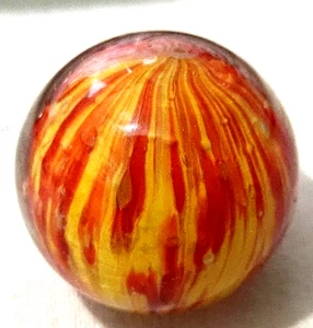 OLD TOY MARBLE ONIONSKIN NO SWIRL 0.87" SHRUNKEN ,WET MINT - Picture 1 of 11