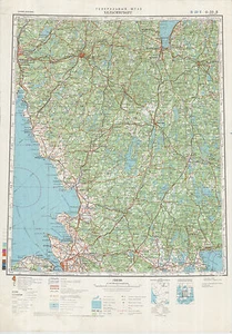 Russian Soviet Military Topographic Maps - HELSINGBORG (Sweden) 1:500K, ed.1980 - Picture 1 of 2