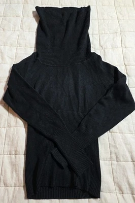 Vtg INC Womens Black Knit Sweater Turtleneck Y2K M Whimsigoth Grunge - Image 1 of 4
