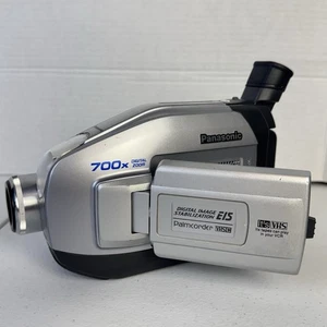 Panasonic PV-L353D VHS-C Palmcorder Camcorder Silver Vintage UNTESTED - Picture 1 of 14