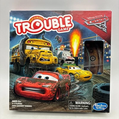 Disney Pixar Cars 3 Trouble Game COMPLETE Hasbro Gaming 2016 Pop O Matic Race - Image 1 of 4