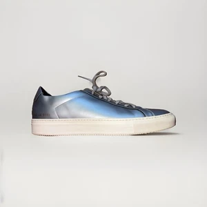 Zapatillas Common Projects Aquiles Low 2160 Cuero Plateado EU 46 Hombre’s Talla 13 - Imagen 1 de 8