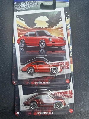 Hot Wheels 2025 National Icons '67 PORSCHE 911 R CHASE + Regular - Silver Series - image 1 of 3
