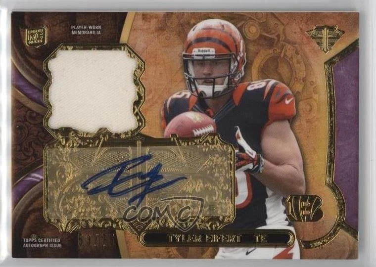 2013 Topps Triple Threads Rookie Relics Purple /75 Tyler Eifert Auto RC - Image 1 of 2