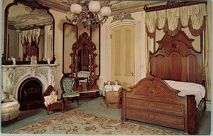 Portland ME Maine stanza della giovane donna di Victoria Mansion cartolina d'epoca - Foto 1 di 2