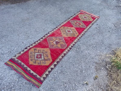 1950 Vintage Kurdish Herki Rug | Turkish Anatolian Hand-Knotted Wool Runner Rug - Image 1 of 4