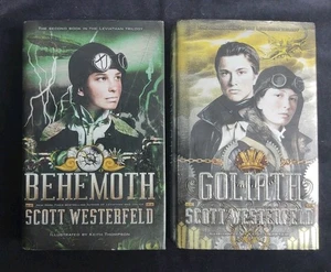 The Leviathan Trilogy Books 2 & 3 Scott Westerfeld Behemoth Goliath Hardcover DJ - Picture 1 of 24