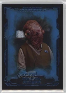 2016 Topps Star Wars Masterwork Blue Metallic Admiral Ackbar #48 13r5 - Picture 1 of 3