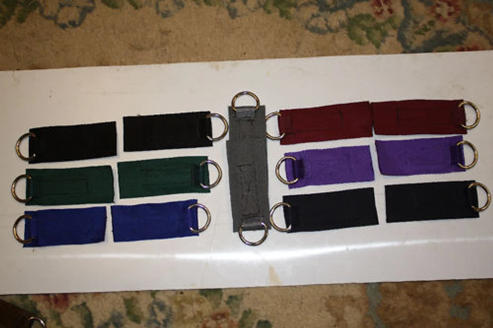 3 DEES sewn on WEB  for leg straps, neck covers on horse pony rug, DIY dee, D - Image 1 of 2