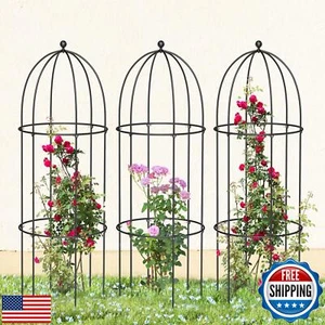 UrGROWA 3 Pack Metal Plant Cage Support, 31.5" H Peony Support Tomato Cage Ga - Picture 1 of 5