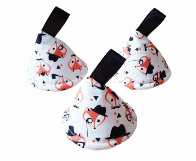 SMALL FACE WORLD Pee Pee Teepee x3. Wee Stop Cones. Boy Baby Shower Gift / Mr Fox Monocle Hipster