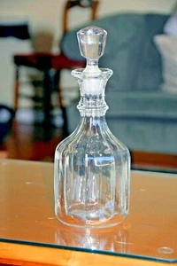 Antique Crystal DECANTER/1930s?/11” x 4-1/4”/Slight chips on Stopper/Used VG - Picture 1 of 6