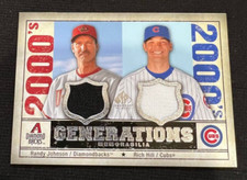 RANDY JOHNSON Rich Hill 2008 SP Legendary Cuts Generations Dual Game Used Jersey