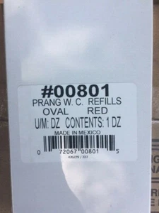 Prang Semi-Moist Watercolor Paint Refill, Oval Pan, Red, 12 Pans (NEW) - Picture 1 of 1