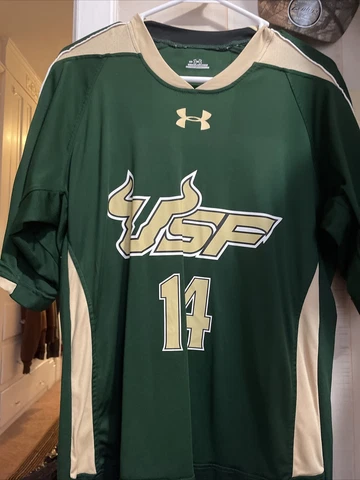 USF Bulls #14 Jersey Mens Size Medium University of South Florida Under Armor Cover