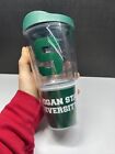 USED Michigan State Spartan MSU "S" Tervis Tumbler 24 oz Keeps Drinks Hot & Cold