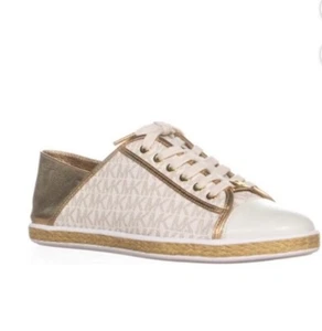 Michael Kors Woman's 7.5 Kristy Slide Cap Espadrille Sneakers Rose Gold - Picture 1 of 8