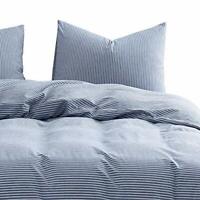 Gray Striped Comforter Set Details about   Wake In Cloud 100% Cotton Fabric with Soft Microfi