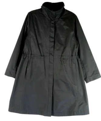 NUEVO ABRIGO EILEEN FISHER Cuello Alto Forrado de Vellón Algodón Org/Nailon M #C4361 Foto 1 de 4