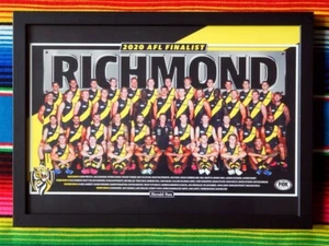 Framed 2020 RICHMOND TIGERS AFL Premiers Poster - 84cm x 59.5cm x 3cm - Picture 1 of 3