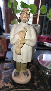 PEZZO FANTASTICO statuina vintage ginecologo con bambino rara 9" medico medico STRANA - Foto 1 di 7