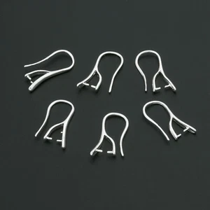 10pcs Silver Ear Hook Bail Crystal Can Be Used To Make Earrings Accessories - Picture 1 of 4
