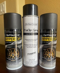 Dip Your Car Paint HYPER DIP Kit - Shadow Black - New Bundle - Picture 1 of 5