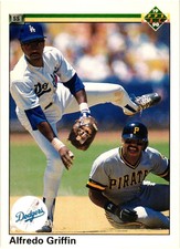 1990 Upper Deck #338 Alfredo Griffin Los Angeles Dodgers Baseball