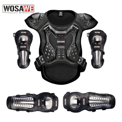 Colete protetor armadura motocicleta adulto WOSAWE cotovelo MTB joelheiras anti colisão - Imagem 1 de 4