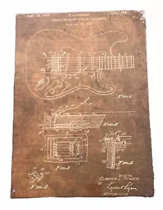 Fender Guitar 1956 Stratocaster Invention Tremolo Patent Metal Sign Wall Art New - Picture 1 of 5