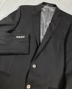 Blazer CALVIN KLEIN uomo misto lana nero taglia 44 cappotto sportivo extra lungo 2 bottoni - Foto 1 di 14