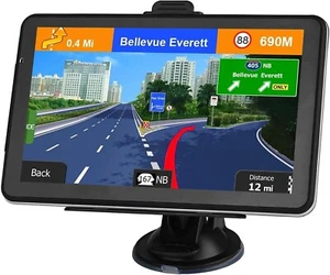 Car Truck GPS Navigation 7 Inch Touch Screen 2023 Maps Spoken Direction - Picture 1 of 24
