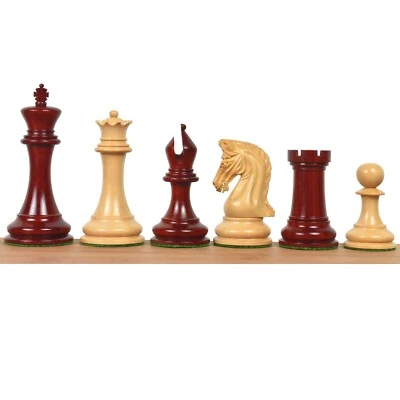 Repro 2016 Sinquefield Staunton Chess Pieces Only Set-Bud Rosewood-Triple Weight - Image 1 of 4