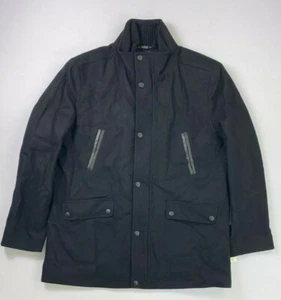 Men's Kenneth Cole New York Black Wool/Poly Coat NEW BJ - Picture 1 of 4