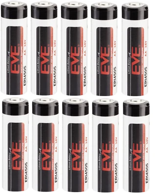 EVE 10 BATTERIE STILO LITIO AA 14500 LS14500 ER14505 SL760 3.6V 2700mAh Li-SOCL2