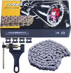 428 Motorcycle Chain+ Chain Breaker,114-Links Heavy Duty Drive Chain - Picture 1 of 7