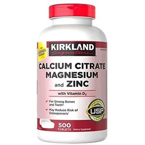 Kirkland Signature Expect More Calcium Citrate Magnesium and Zinc, 500 Tablets - Picture 1 of 1