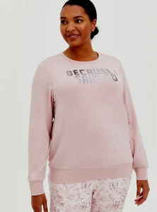Sudadera BNWT Torrid Talla 4 (26) Rosa Modal Lounge PORQUE LO DIJE $54.50 - Imagen 1 de 7