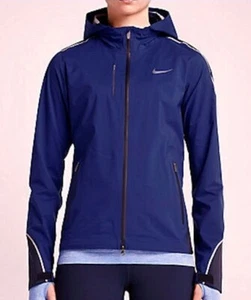 NIKE HyperShield Light Lightweight Full Zip Running Jacket Blue NEW Womens M L - Picture 1 of 10