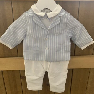 SALE NEW BABY BOYS PATACHOU ROMPER PLAYSUIT SIZE 1 MONTH Bnwt - Picture 1 of 5