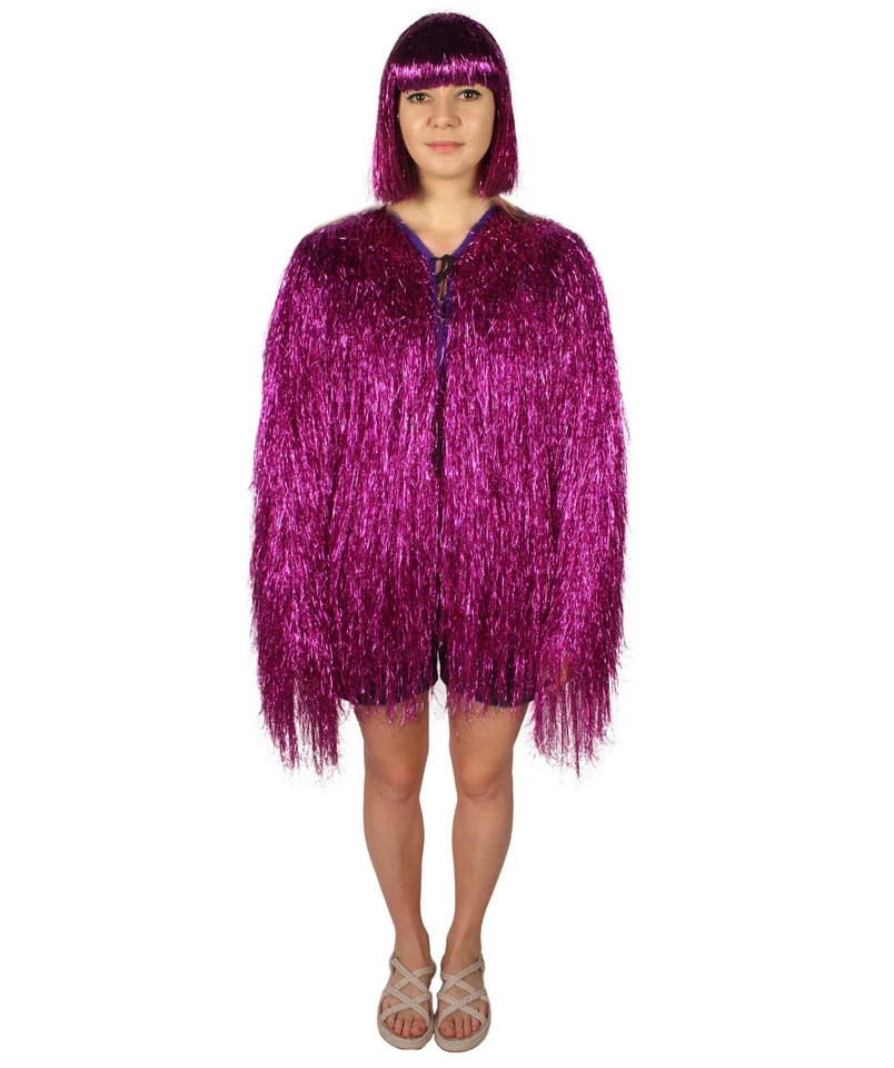 HPO Unisex Festival Carnival Thin Tinsel Jacket with Loose Fit, HC-1823TTN - Image 1 of 4