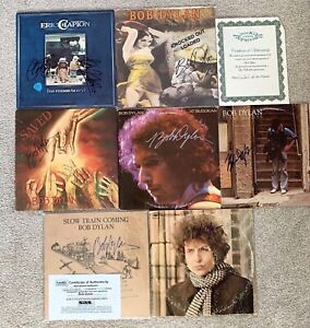 Bob Dylan Signed Autograph 12" LP Vinyl Records Various Titles Sold Individually