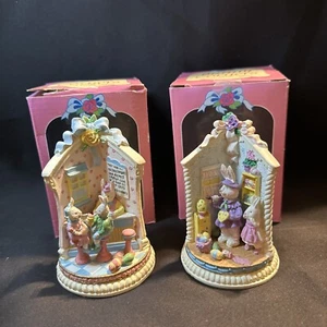 Vintage Bunny Corners The Bunny Family Village BC01,BC03 1996 - Lote de 2 - Imagen 1 de 10