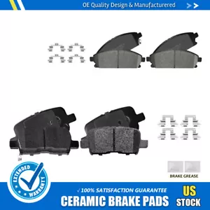 Front & Rear Ceramic Brake Pads w/Hardware for Nissan Quest 2004 -2017 X-Trail - Picture 1 of 6