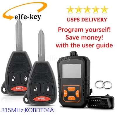 2 Replacement Remote Key Fob for Dodge Durango Magnum Nitro Dodge Ram 1500 2500 - Image 1 of 4