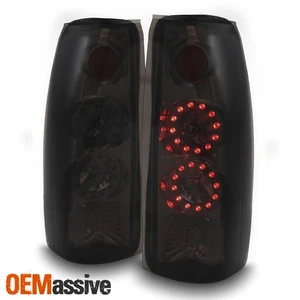 Fit 88-00 C/K C10 GMC Sierra Yukon Pickup Truck LED Smoked Tail Light Lamps - Picture 1 of 6