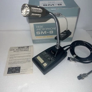 ICOM SM-8 MICRO DE BUREAU / Microhome avec double CORDONS 8 broches pour diverses radios ICOM - Photo 1/24